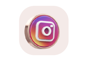 There is an Instagram logo in front of a pinky background.