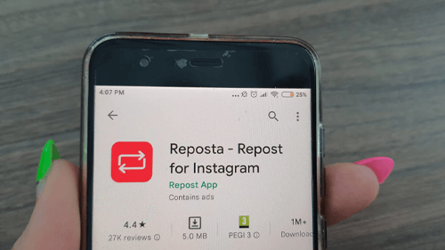 There is an application called Reposta- Repost for Instagram.