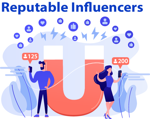there are two influencers that they are getting likes, comments and new followers.