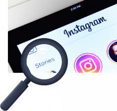 A phone screen that is showing interactive Instagram story ideas
