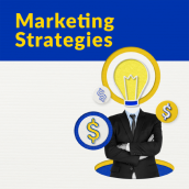 There is a business man with lots of marketing strategies and ideas to built a strong marketplace.